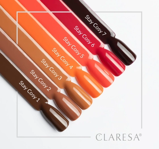 CLARESA SOAK OFF HYBRID NAIL POLISH STAY COSY 3 5ML