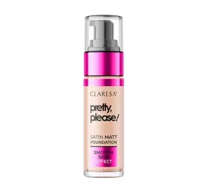 CLARESA PRETTY, PLEASE! FACE FOUNDATION WITH SATIN-MATTE FINISH 05 DEEP-MEDIUM 33G