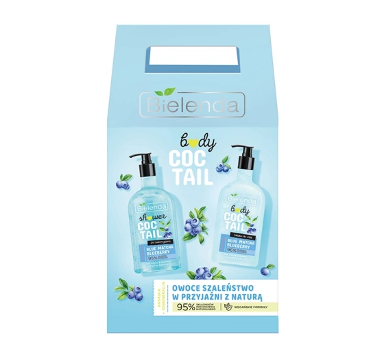 Bielenda Body Cocktail Blue Matcha & Blueberry cosmetic set shower gel + body lotion