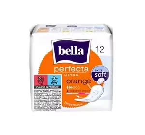 BELLA PERFECTA ULTRA ORANGE FEMINE PADS WITHOUT WINGS 12 PCS