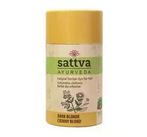 SATTVA AYURVEDA HENNA NATURAL HERBAL HAIR DYE COLOUR DARK BLONDE 150G