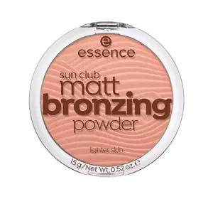 ESSENCE SUN CLUB VEGAN MATTE BRONZING POWDER LIGHTER SKIN 15G