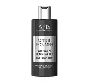 APIS ACTION FOR MEN MOISTURIZING BODY WASH GEL 3in1 300ML