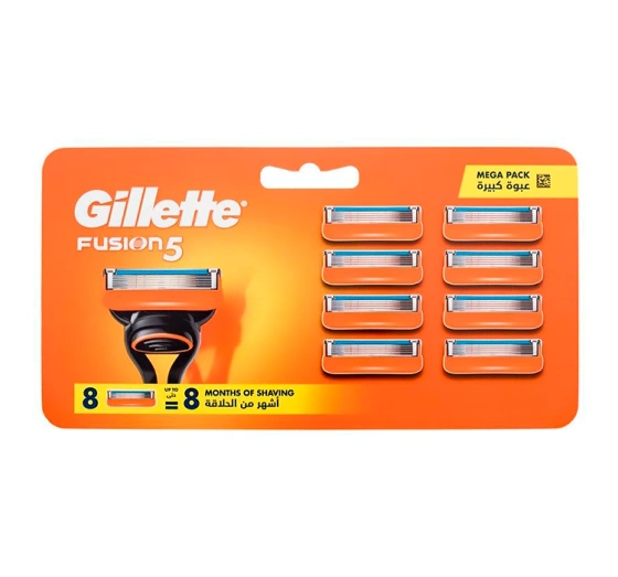 GILLETTE FUSION 5 BLADES MACHINE REFILLS 8 PCS