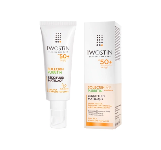 IWOSTIN SOLECRIN PURRITIN LIGHT-WEIGHT MATTIFYING FLUID SPF50+ 40ML