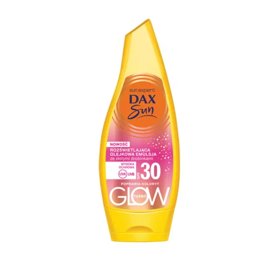 DAX SUN TURBO GLOW ILLUMINATING SUN OIL EMULSION WITH GOLD GLITTER SPF 30 175ML