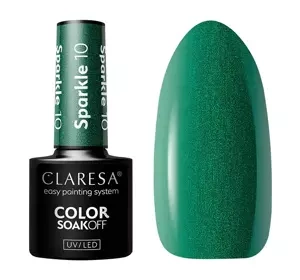 CLARESA SOAK OFF HYBRID NAIL POLISH SPARKLE 10 5G
