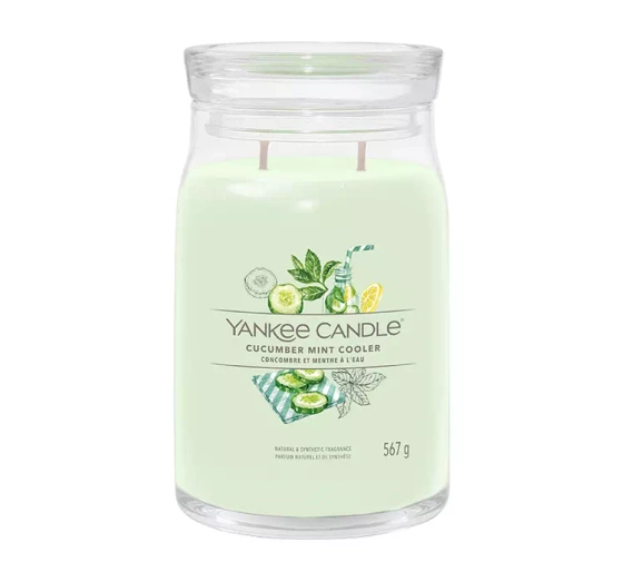 YANKEE CANDLE SIGNATURE SCENTED CANDLE CUCUMBER MINT COOLER 567G