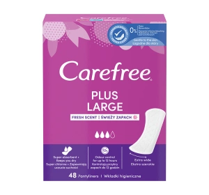 CAREFREE PLUS LARGE FRESH SCENT SANITARY PADS 48 PCS