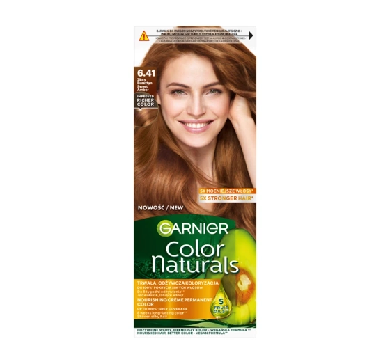 GARNIER COLOUR NATURALS PERMANENT HAIR DYE 6.41 GOLDEN AMBER