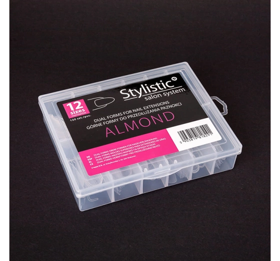 Stylistic Dual Form Almond Nail Forms for Extensions 120 pcs