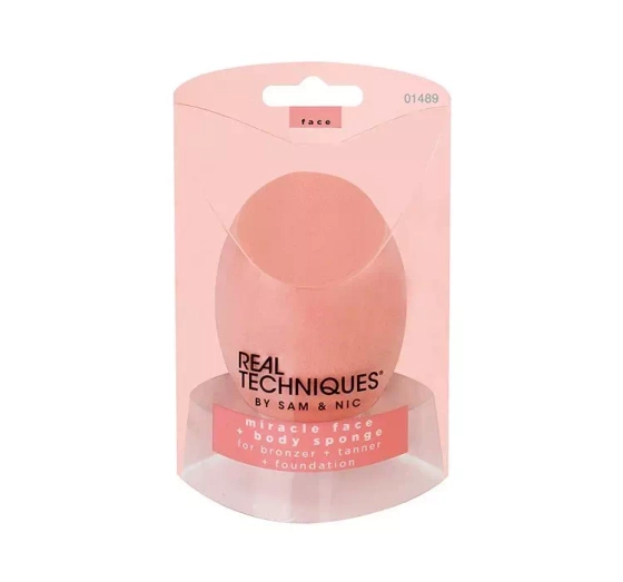 REAL TECHNIQUES MIRACLE FACE + BODY SPONGE SPONGE FOR FACE AND BODY MAKEUP