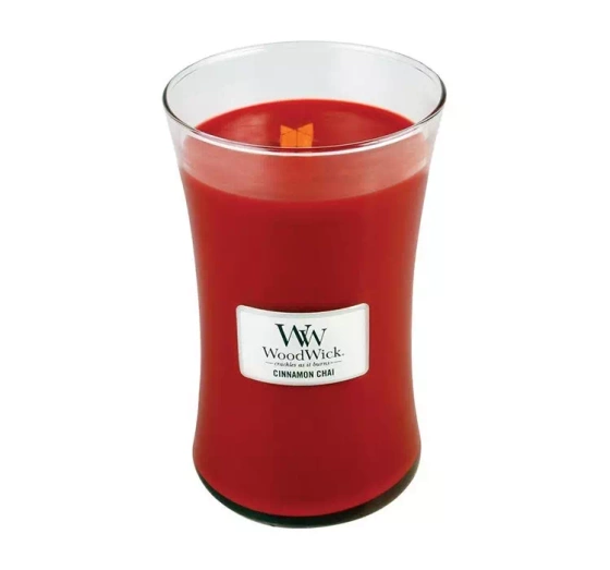 Click on photo to zoom it WOODWICK LARGE JAR CANDLE SCENTED CANDLE CINNAMON CHAI 610G