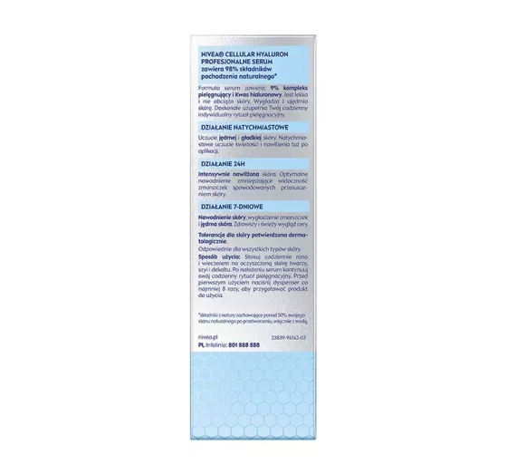 NIVEA CELLULAR HYALURON FACE SERUM HYALURONIC 30ML