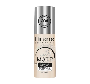 LIRENE CITY MATT FLUID MATTIFYING AND SMOOTHING FACE FOUNDATION 204 NATURAL 30ML