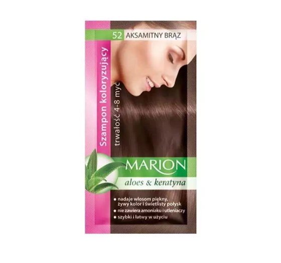 MARION HAIR COLOR SHAMPOO SACHET VELVET BROWN 52