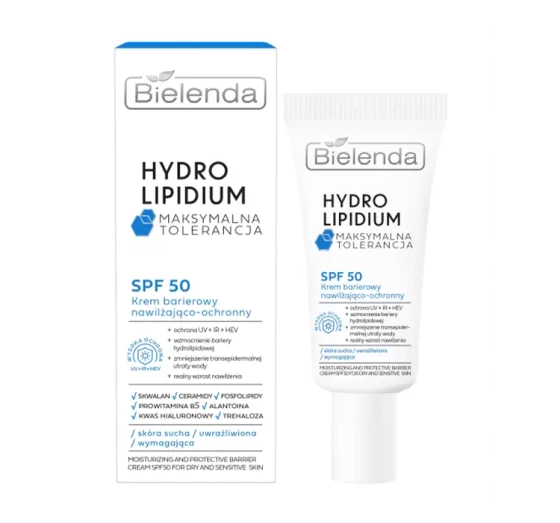 BIELENDA HYDRO LIPIDIUM MOISTURIZING AND PROTECTIVE BARRIER CREAM SPF50 30ML