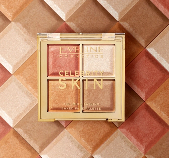 Eveline Cosmetics Celebrity Skin 4-in-1 Baked Multi-Purpose Face Contouring Palette 16g