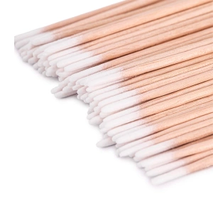 AlleLac Wooden Sticks with Cotton Tips 100 pcs
