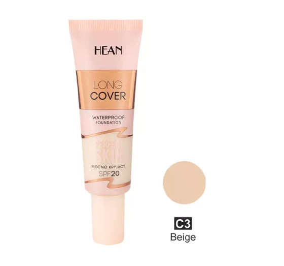 HEAN LONG COVER WATERPROOF FOUNDATION SPF20 C3 BEIGE 25ML