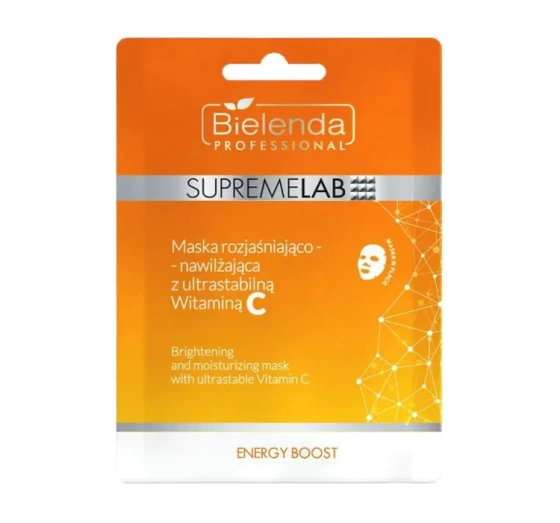 BIELENDA PROFESSIONAL SUPREMELAB ENERGY BOOST BRIGHTENING AND MOISTURIZING FACE MASK