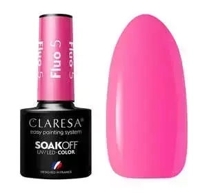 CLARESA SOAK OFF HYBRID NAIL POLISH FLUO 5 5ML