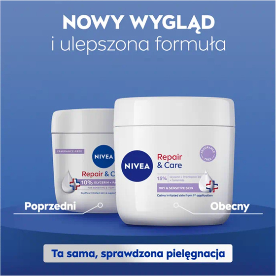 NIVEA Repair&Care Moisturising and Protective Cream for Body, Face and Hands 400ml