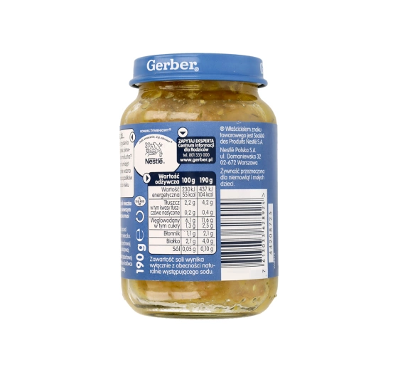 Gerber dinner after 6 months Spring soup with turkey and dill 190g