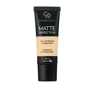 GOLDEN ROSE MATTE PERFECTION FULL COVERAGE FOUNDATION SPF15 W1 35ML