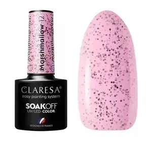 CLARESA SOAK OFF HYBRID NAIL POLISH MARSHMALLOW 12 5ML