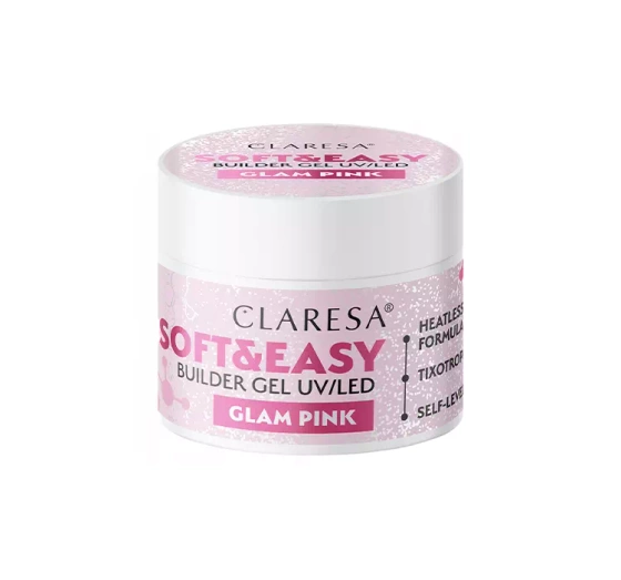 CLARESA SOFT & EASY BUILDER GEL UV/LED GLAM PINK 12G