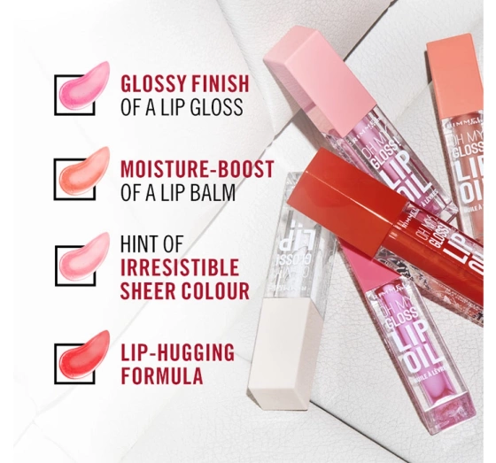 Rimmel Oh My Gloss! lip oil 001 Pink Flush 4.5ml