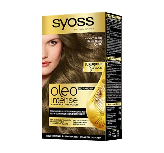 SYOSS OLEO INTENSE HAIR COLOUR WITHOUT AMMONIA 6-10 DARK BLOND