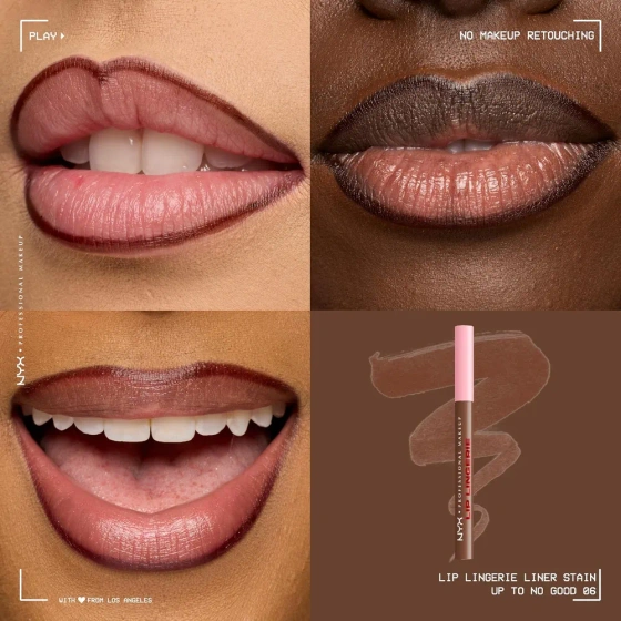 NYX Professional Makeup Lip Lingerie Waterproof Lip Liner Stain 06 Up To No Good 1ml