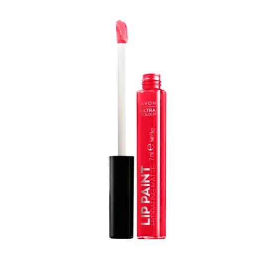 AVON ULTRA COLOR LIP PAINT HYDRATING MATTE MOISTURIZING LIQUID LIPSTICK GLAM RED 7ML