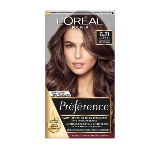 LOREAL RECITAL PREFERENCE PERMANENT HAIR DYE 6.21