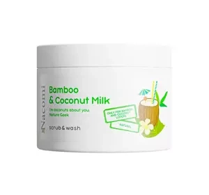 NACOMI SCRUB AND WASH MOUSSE BAMBOO & COCONUT MILK 180ML
