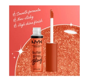 NYX PROFESSIONAL MAKEUP BUTTER GLOSS BLING LIP GLOSS 06 SHIMMER DOWN 8ML