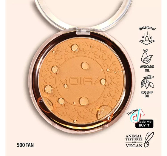 MOIRA SOFT FOCUS WATERPROOF MAKE-UP SETTING POWDER 500 TAN 11.5G
