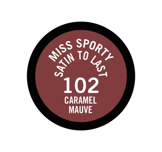 MISS SPORTY COLOR TO LAST SATIN LIPSTICK 102 CARAMEL MAUVE 4G
