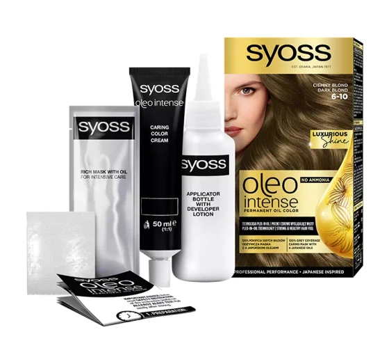 SYOSS OLEO INTENSE HAIR COLOUR WITHOUT AMMONIA 6-10 DARK BLOND