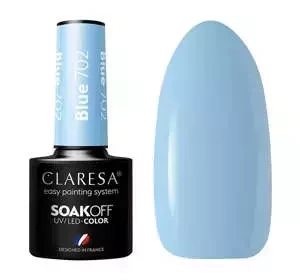CLARESA SOAK OFF HYBRID NAIL POLISH BLUE 702 5ML