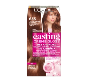 LOREAL CASTING CREME GLOSS SEMI PERMANENT HAIR DYE 635 CHOCOLATE CANDY