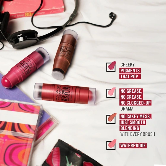 Rimmel Multi Tasker Blush 'N' Brush Cream Blush Stick 150 Cherry On Point 8 g