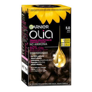 GARNIER OLIA PERMANENT HAIR COLOR NO AMMONIA 5.0 BROWN