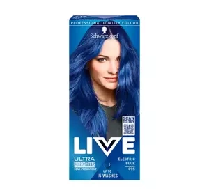 SCHWARZKOPF LIVE ULTRA BRIGHTS OR PASTEL SEMI PERMANENT HAIR DYE 095 ELECTRIC BLUE