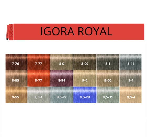 Click on photo to zoom it SCHWARZKOPF IGORA ROYAL PERMANENT COLOR CREME 9.5-1 60ML