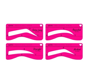 NYX PROFESSIONAL MAKEUP ZERO TO BROW EYEBROW SHAPING STENCIL SET THICK BROWS