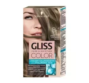 GLISS CARE & MOISTURE COLOR PERMANENT HAIR DYE WITH HYALURONIC ACID 8-1