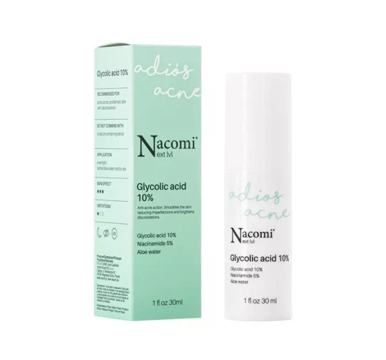 NACOMI NEXT LEVEL ADIÓS ACNÉ GLYCOLIC ACID 10% FACE SERUM 30ML